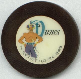 Vintage Dunes Roulette Casino Chip