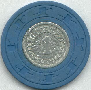 Las Vegas El Cortez Eighth IssuePaulson Metal Center Inlay $1 Casino Chip