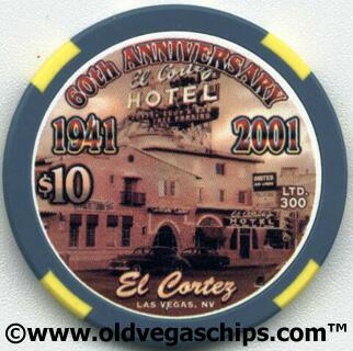El Cortez 60th Anniversary $10 Casino Poker Chip