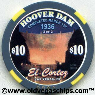 El Cortez Hoover Dam $10 Casino Poker Chip