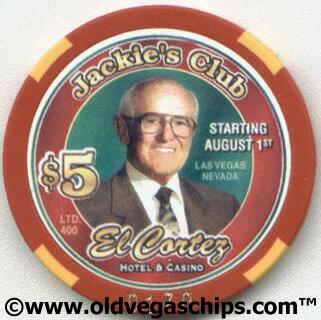Las Vegas El Cortez Jackie's Slot Club $5 Casino Chip