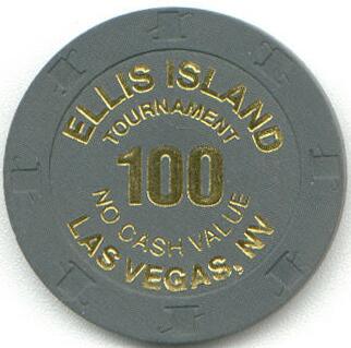 Las Vegas Ellis Island $100 Tournament Casino Chip