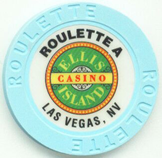 Las Vegas Ellis Island Blue Roulette Casino Chips