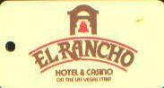 Las Vegas El Rancho Hotel Room Key