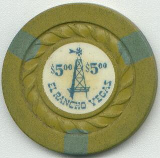 El Rancho Vegas $5 Casino Chip