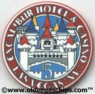 Las Vegas Excalibur Medieval Princess August $5 Casino Chip