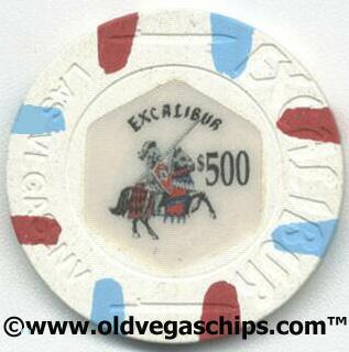 Las Vegas Excalibur Hotel $500 Casino Chip