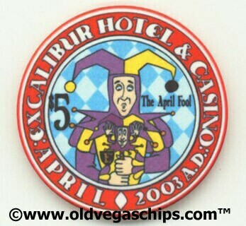 Excalibur April 2003 $5 Casino Chip