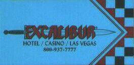 Las Vegas Excalibur Hotel Room Key
