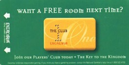 Excalibur Hotel Room Key