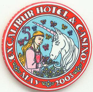 Excalibur May 2003 $5 Casino Chip