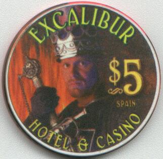 Las Vegas Excalibur Hotel Spain $5 Chip