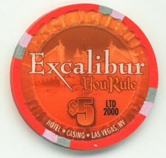 Excalibur Thunder From Down Under 2008 $5 Casino Chip