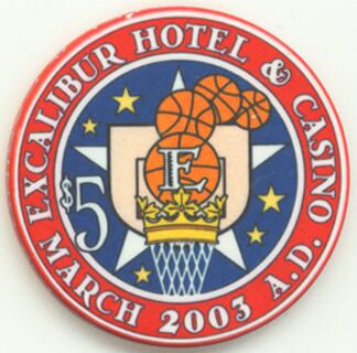 Excalibur March 2003 $5 Casino Chip