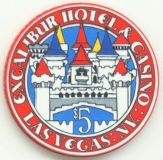 Excalibur February Valentine's Day 2003 $5 Chip