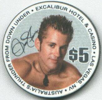 Excalibur Thunder From Down Under Beefcake $5 Casino Chip