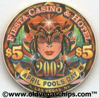 Fiesta Casino April Fool's Day 2002 $5 Casino Chip