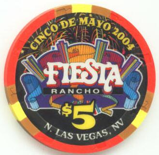 Fiesta Cinco De Mayo 2004 $5 Casino Chip
