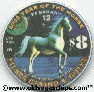 Fiesta Casino Year of the Horse 2002 $8 Casino Chip