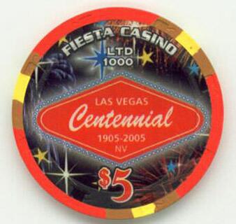 Las Vegas Fiesta Casino Las Vegas Centennial $5 Casino Chip 