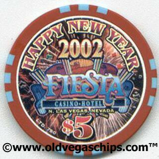Fiesta Casino New Year 2002 $5 Casino Chip