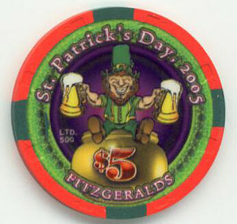 Fitzgeralds St. Patrick's Day 2005 $5 Casino Chip