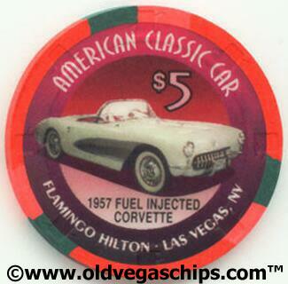 Flamingo Hilton 1957 Fuel Injected Corvette $5 Casino Chip