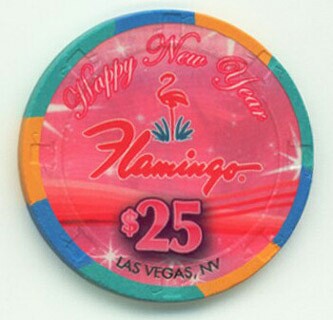 Flamingo Hotel Happy New Year 2008 $25 Casino Chip