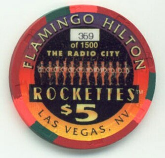 Flamingo Hilton Radio City Rockettes $5 Casino Chip