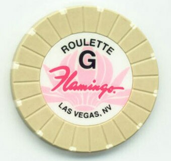 Flamingo Hotel Tan Roulette Casino Chip