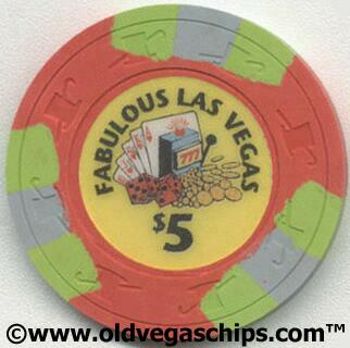 Fabulous Las Vegas Paul-Son Clay Poker Chips $5