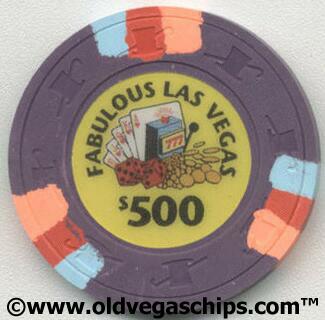 Fabulous Las Vegas Paul-Son Clay Poker Chips $500