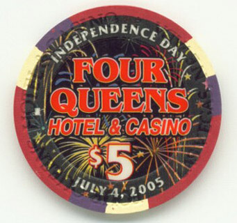 Las Vegas Four Queens 4th of July 2005 $5 Casino Chip 