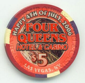 Las Vegas Four Queens 4th of July 2006 $5 Casino Chip
