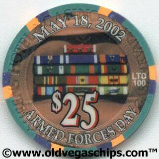 Four Queens Armed Forces Day 2002 $25 Casino Chip 