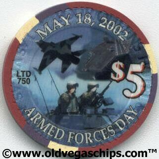Four Queens Armed Forces Day 2002 $5 Casino Chip