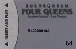 Four Queens Casino Bus Program Slot Club Card 