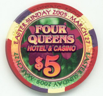 Las Vegas Four Queens Easter 2005 $5 Casino Chip 