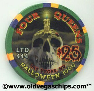 Las Vegas Four Queens Halloween 1999 $25 Casino Chip