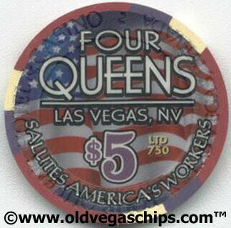 Four Queens Labor Day 2002 $5 Casino Chip