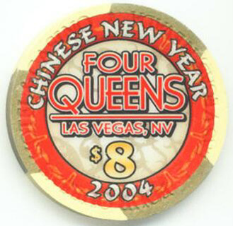 Four Queens Year of the Monkey 2004 $8 Casino Chip