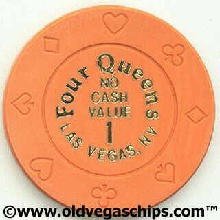 Las Vegas Four Queens No Cash Value $1  Casino Chip