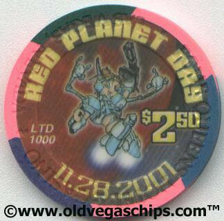 Las Vegas Four Queens Red Planet Day $2.50 Casino Chip