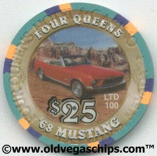 Las Vegas Four Queens 1968 Mustang $25 Casino Chip