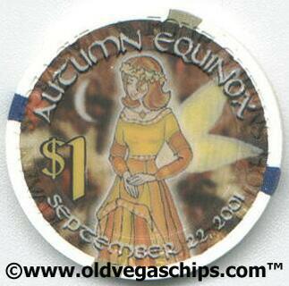 Las Vegas Four Queens Autumn Equinox $1 Casino Chip