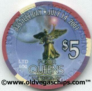Four Queens Bastille Day 2001 $5 Casino Chip