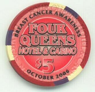 Four Queens Breast Cancer Awareness $5 Casino Chip
