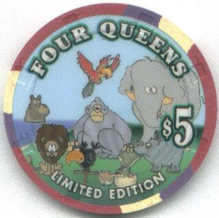 Las Vegas Four Queens Earth Day 2002 $5 Casino Chip