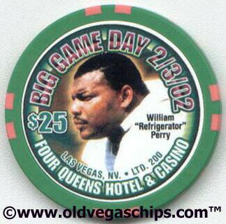 Las Vegas Four Queens Refrigerator Perry 2002 $25 Casino Chip