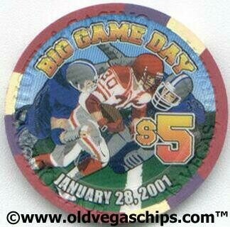 Four Queens Superbowl 2001 $5 Casino Chip